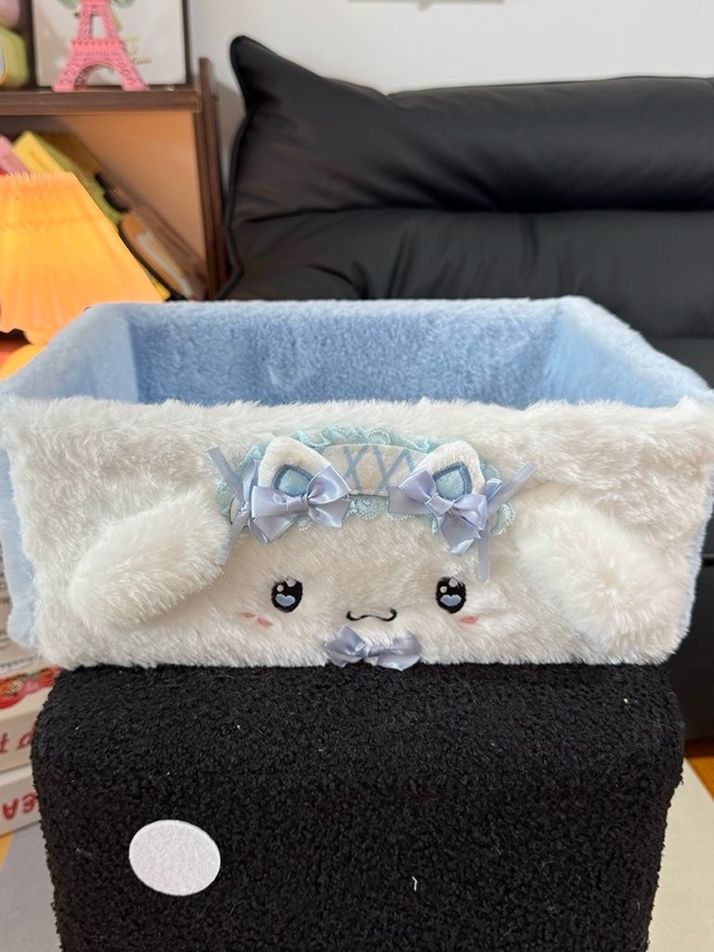 Cinnamoroll fuzzy storage bin